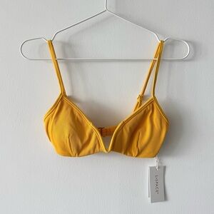 L*SPACE Helena Triangle Bikini Top Sunshine Gold